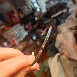 FOLLOW YOUR BLISS Sterling Bracelet by W McDERMOTT For Small Wrist 5.5” With1”ga